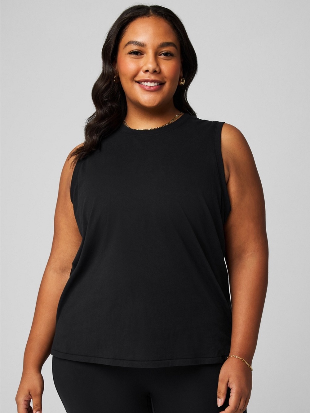 Fabletics Black Sleeveless Muscle Tank Top Size XL